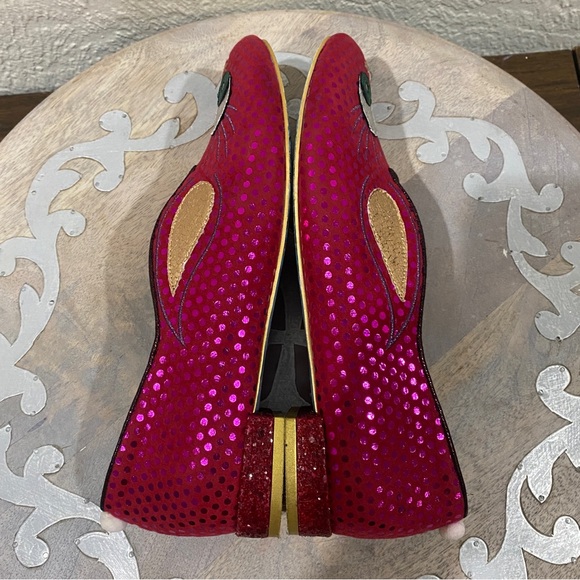 Irregular Choice “Octavius” bunny face flats shoes sz 38 / 8 - luster shiny - Picture 6 of 13